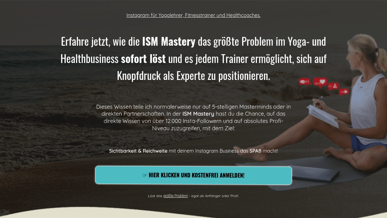 ISM Mastery für Yoga- und Healthbusiness